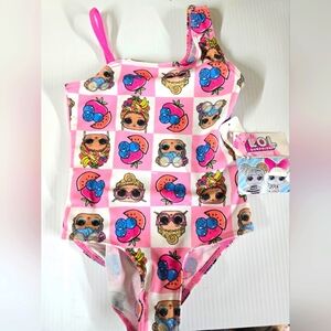 NWT L.O.L. Surprise! Girls One Piece Swimsuit, Size 4